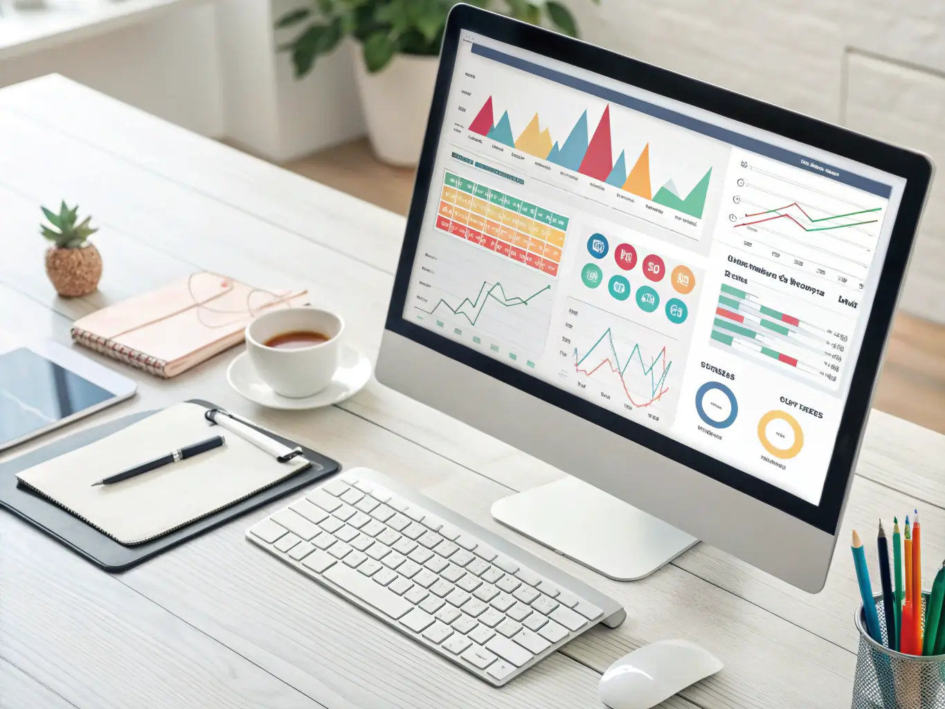 A dashboard displaying analytics and performance metrics, illustrating the focus on measurable results.