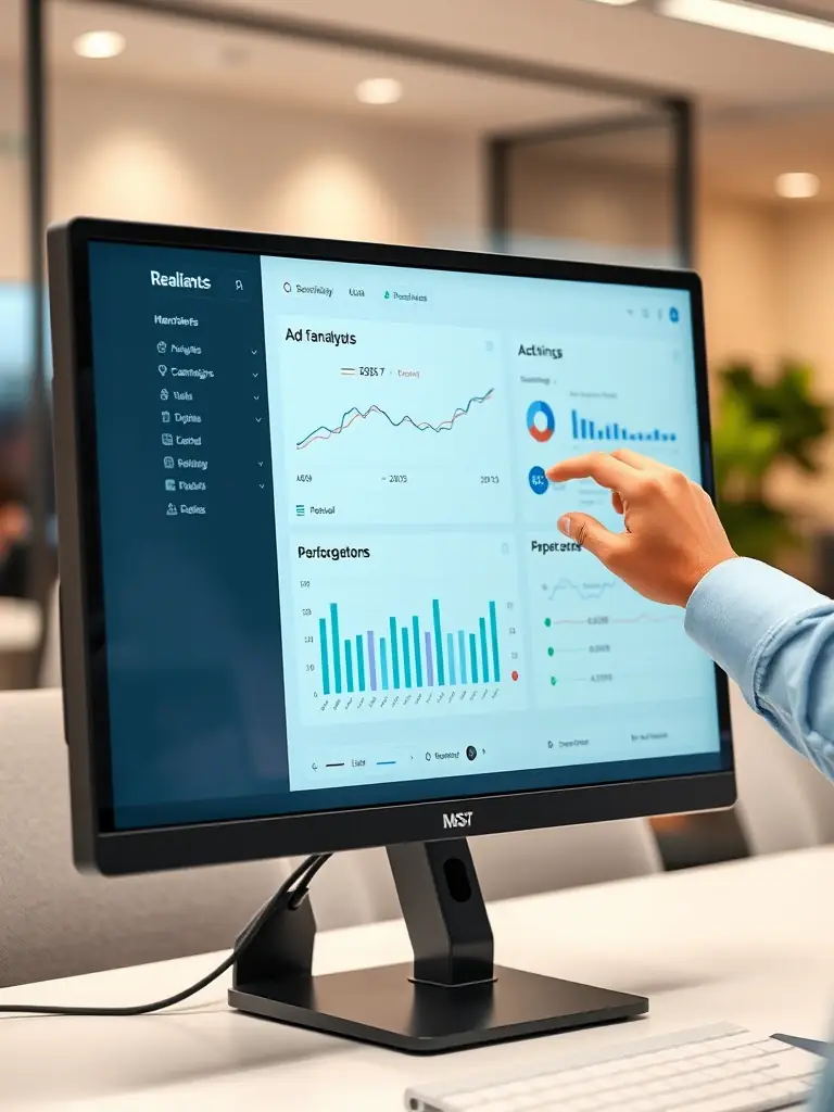 A dashboard displaying measurable results and analytics, showcasing the effectiveness of AI-driven marketing campaigns and personalized strategies.